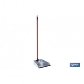 Recogedor metálico | Chapa galvanizada | Palo de rosca incluido | Durabilidad y limpieza profesional | Medidas: 83 x 24 cm