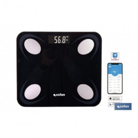 Báscula de baño digital inteligente | Análisis corporal completo | Báscula con Bluetooth y aplicación móvil | Carga USB