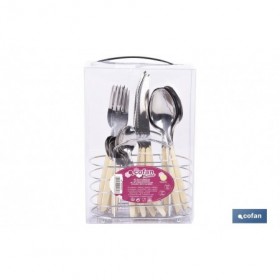 Set de 24 cubiertos de acero Inoxidable | Diferentes colores | Diseño Moderno y Funcional