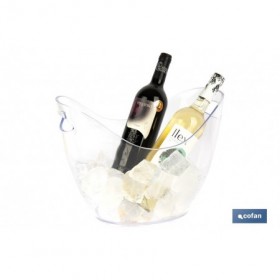 Cubitera transparente para mantener fría la bebida | Capacidad: 8 litros | Para fiestas, eventos y restauración