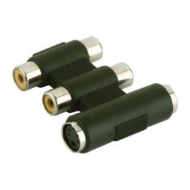 ▷ Adaptador Doble Hembra Rca + Hembra Minidin 4 Pins A Doble Hembra Rca + Hembra Minidin 4 Pins. | Ferreidea
