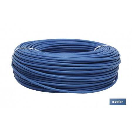 Rollo Cable Eléctrico de 100 m | H07V-K | Sección de cable de varias medidas | Color: Azul