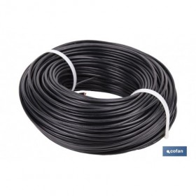Rollo de Cable Eléctrico H07V-K | Sección de cable de varias medidas | Longitud: 100 m | Color: Negro