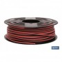 Rollo Cable Eléctrico de 100 m | Paralelo | Sección de cable en dos Medidas | Color Negro y Rojo