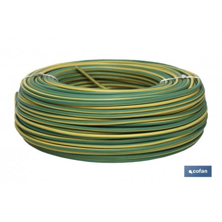 Rollo Cable Eléctrico de 100 m H07V-K | Sección de cable en varias medidas | Color: Verde
