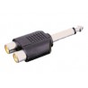 ▷ Adaptador Mono 6.35 Mm A Doble Hembra Rca. | Ferreidea