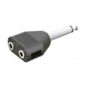 ▷ Adaptador Mono 6.35 Mm A Doble Hembra Mono 3.5 Mm. | Ferreidea