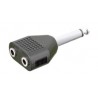 ▷ Adaptador Mono 6.35 Mm A Doble Hembra Mono 3.5 Mm. | Ferreidea