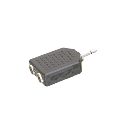 ▷ Adaptador Stereo Macho 3.5 Mm A Doble Hembra Stereo 6.35 Mm. | Ferreidea