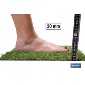 Césped artificial 20 mm para terraza y jardín | Modelo acolchado, confortable y resistente | Ideal para exteriores y piscinas
