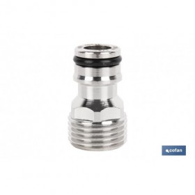 Adaptador de latón de rosca macho | Diferentes medidas | Apto para manguera | Ideal para jardinería
