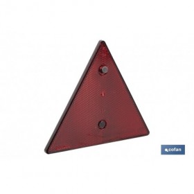 Catadióptrico triangular con agujero | Producto homologado | Disponible con o sin tornillos | Medidas: 155 x 137 mm