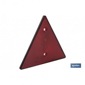 Catadióptrico triangular con agujero | Producto homologado | Disponible con o sin tornillos | Medidas: 155 x 137 mm