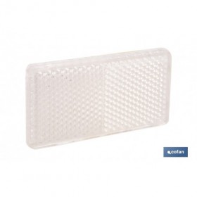 Catadióptrico rectangular adhesivo | Producto homologado | Disponible en 3 colores diferentes | Medidas: 71 x 35 mm