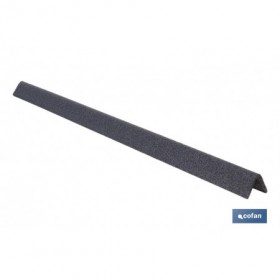Cantonera de espuma de tipo L | Material: polietileno | Longitud: 1 m | Color: gris | Protección de aristas y bordes
