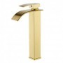 GRIFO MONOMANDO DORADO LAVABO ALTO FNK