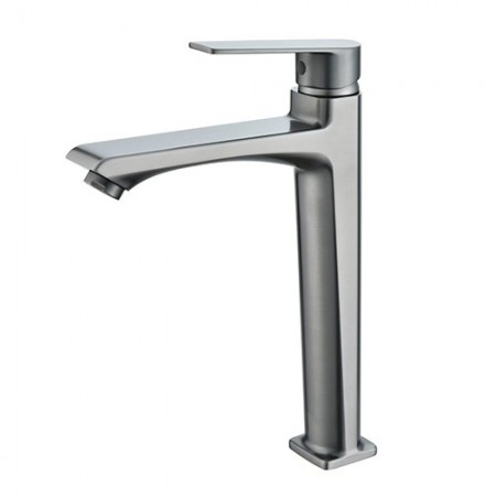 GRIFO MONOMANDO GRIS ALTO LAVABO