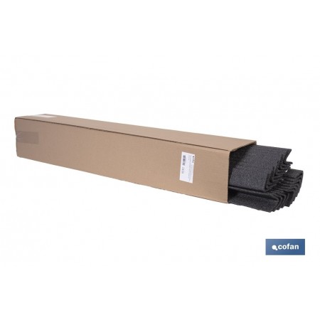Cantonera de espuma de tipo L | Material: polietileno | Longitud: 1 m | Color: gris | Protección de aristas y bordes