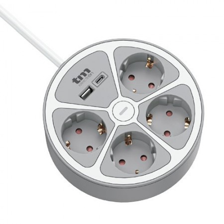 BASE MÚLTIPLE INT.4 ENCHUFES CON USB