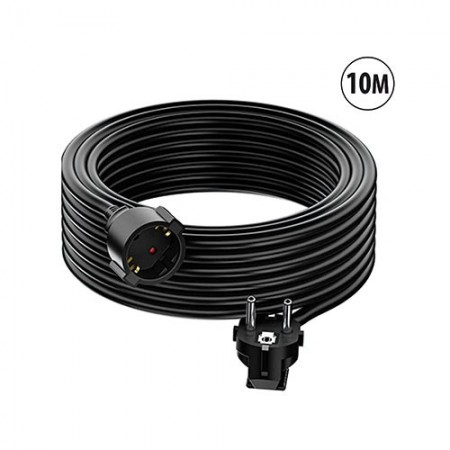 CABLE DE EXTENSIÓN NEGRO 10M SCHUKO TME