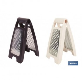 Rallador de cocina plegable con doble lado: fino y grueso | Base antideslizante | Colores aleatorios