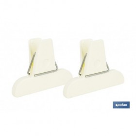 Pack de 2 pinzas para cerrar bolsas de alimentos | Color: beige