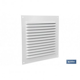 Rejilla de Ventilación con Mosquitera | Fabricada en Aluminio Blanco | Varias Medidas
