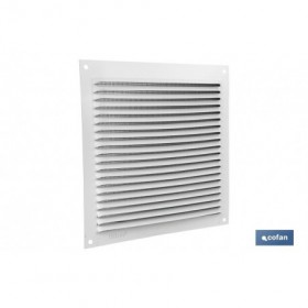 Rejilla de Ventilación con Mosquitera | Fabricada en Aluminio Blanco | Varias Medidas