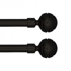 BARRA FORJA AZMARK 16/19MM 150-290CM ESFERA NEGRA KIT