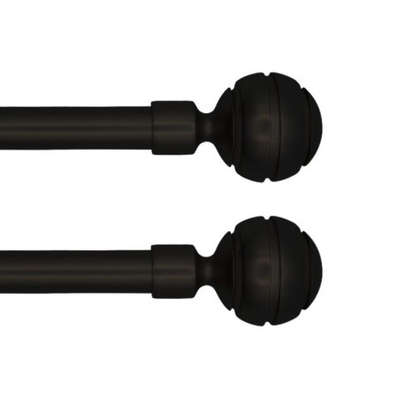 BARRA FORJA AZMARK 16/19MM 150-290CM ESFERA NEGRA KIT