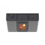 Estufa pellet extraplana canalizable doble color gris MUNDOCLIMA BIOTHERM BREUER 10 kW
