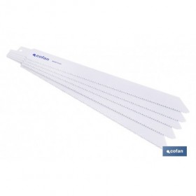 Hojas de sierra de sable universales bimetal para metales de 2 a 4 mm de espesor | Disponible en diferentes longitudes y pasos