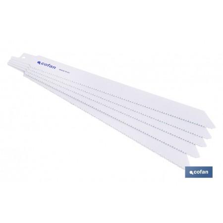 Hojas de sierra de sable universales bimetal para metales de 2 a 4 mm de espesor | Disponible en diferentes longitudes y pasos