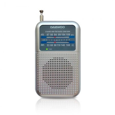 RADIO PORTATIL PLATA CON ALTAVOZ DAEWOO
