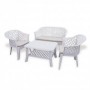 TRESILLO VERANDA BLANCO  COJINES  CONJUNTO