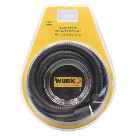 FLEXO DUCHA NEGRO 1.5-2.15MT EXTENSIBLE  BLSITER