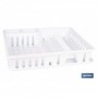 Escurreplatos blanco con bandeja | Gran capacidad para un secado ordenado cm