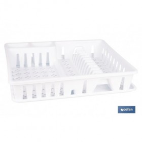 Escurreplatos blanco con bandeja | Gran capacidad para un secado ordenado cm