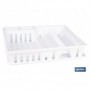 Escurreplatos blanco con bandeja | Gran capacidad para un secado ordenado cm