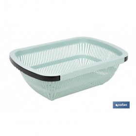 Escurridor rectangular extensible | Lava y escurre alimentos sobre el fregadero | Disponible en diferentes colores