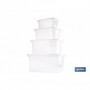 Pack de 4 cajas de almacenaje transparentes con tapa | Capacidades de 4, 8, 15 y 26 litros