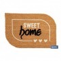 Felpudo de fibra de coco para interior con base antideslizante | Diseño Sweet Home | Medidas: 40 x 60 cm