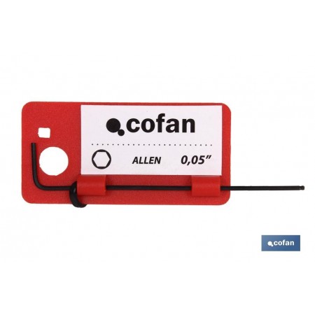 Llaves hexagonales tipo Allen con punta de bola | Llaves de acero cromo vanadio en pulgadas de 0,05 a 3/8