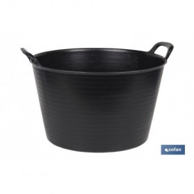 Capazo reciclado color negro | Polietileno reciclado | Disponible en diferentes capacidades