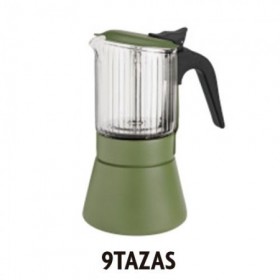 CAFETERA CLAIR 9 TAZAS VERDE INOXIBAR