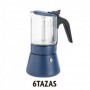 CAFETERA CLAIR 6 TAZAS AZUL INOXIBAR