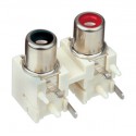 ▷ Base Coaxial Rca Hembra Doble Acodado. | Ferreidea