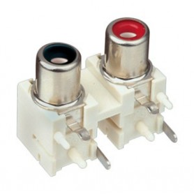 ▷ Base Coaxial Rca Hembra Doble Acodado. | Ferreidea
