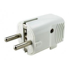≫ Clavija Bipolar Toma Tierra 16A Acodado Blanca Blister 36.025-B-Bt ✔ Ferreidea
