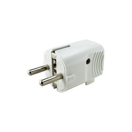 ≫ Clavija Bipolar Toma Tierra 16A Acodado Blanca Blister 36.025-B-Bt ✔ Ferreidea